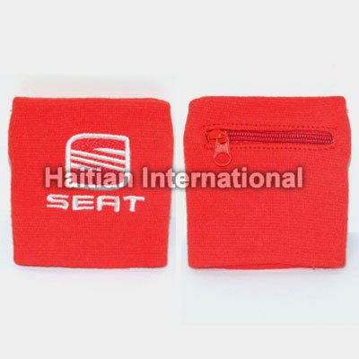 Wristband with Coin Pocket at Back