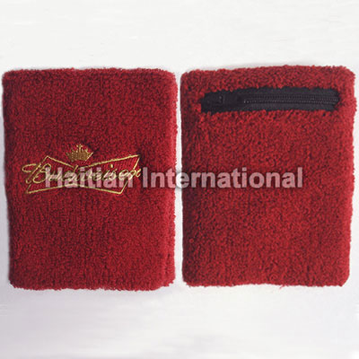 Wristband with Coin Pocket at Back