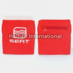 Wristband with Coin Pocket at Back