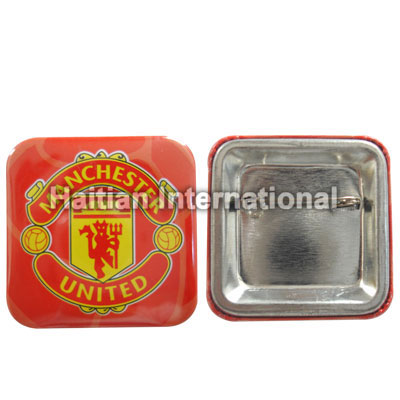 Square Tin Badge